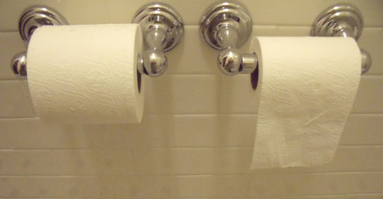 Dual-toilet-paper-holders.