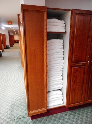 towels in locker
