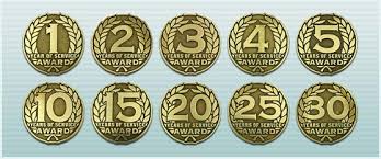 years of service pins